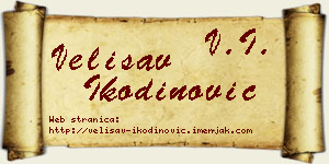 Velisav Ikodinović vizit kartica